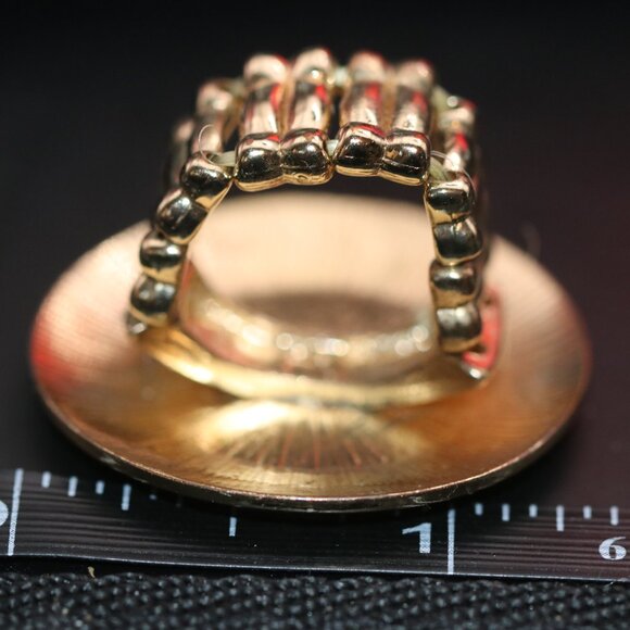 Stretch Boss Ring in Gold Tone - Picture 4 of 4